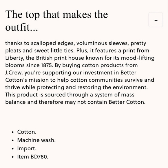 J. Crew Scalloped-sleeve top in Liberty Poppy Amelie floral Size M - Picture 7 of 7